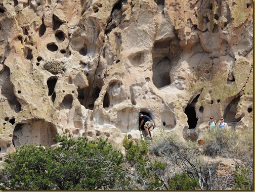 One of the first ladders to a cave dwelling