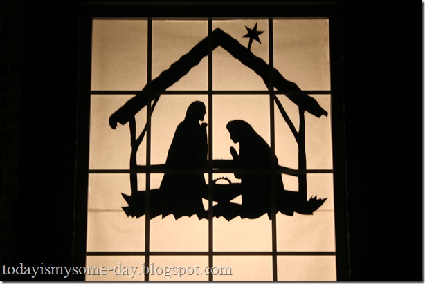 Window Nativity Silhouette