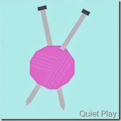 Paper Pieced Knitting Needles by Quiet Play