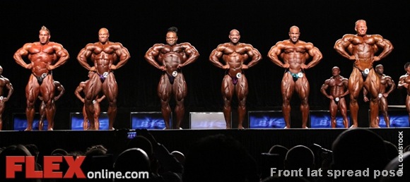 mr olympia comparison - front lat spread pose