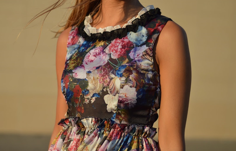 Florar Print, Flowers, Dress, Romantic Dress, Chic, Dolce & Gabbana Dress Inspired