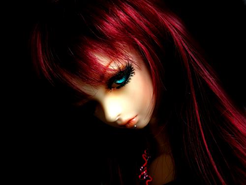 Evil Red Head Doll, Gothic Girls