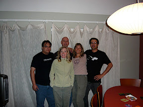 5 former Alfredians after dinner (Alfred is the college we all went to in New York)