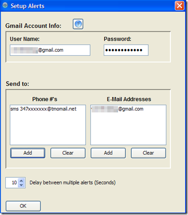 Sentry Vision Security settare le notifiche email, sms e mms Sentry Vision Security settare le notifiche email, sms e mms