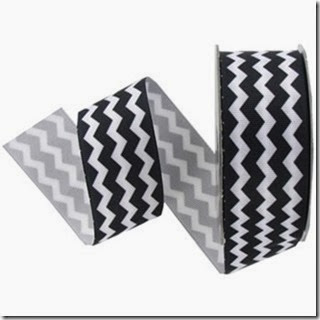 chevron printed black one and a half inches wide