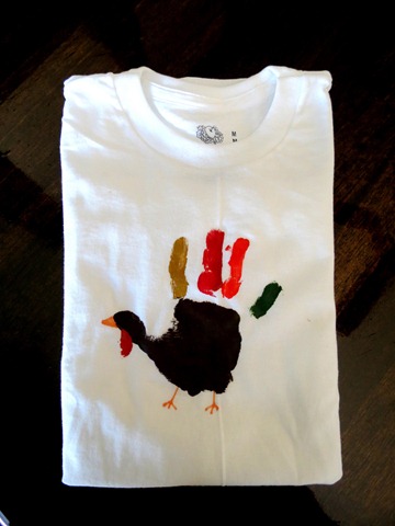thanksgiving turkey handprint t shirt preschool