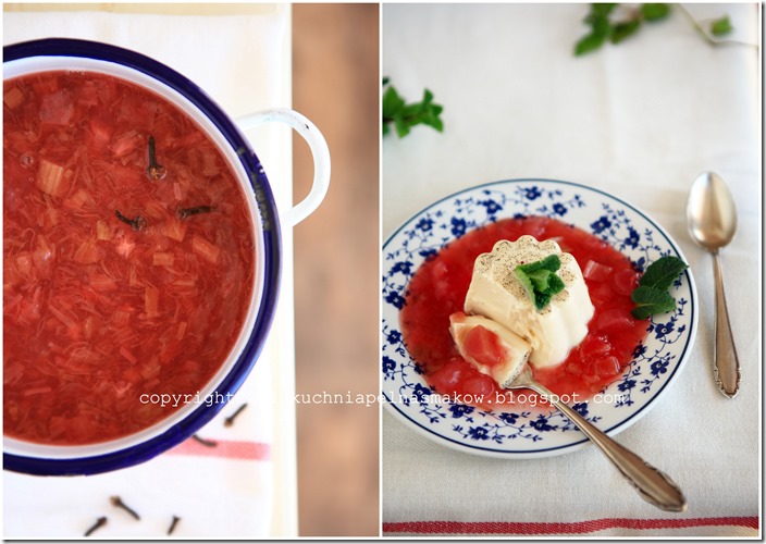 Panna cotta z rabarbarem2 Panna cotta z rabarbarem2