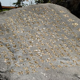 Dali - shining characters and coins on stone