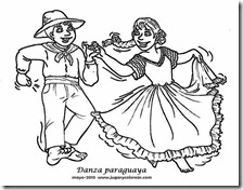 Colorear bailes paraguayos - Jugar y Colorear
