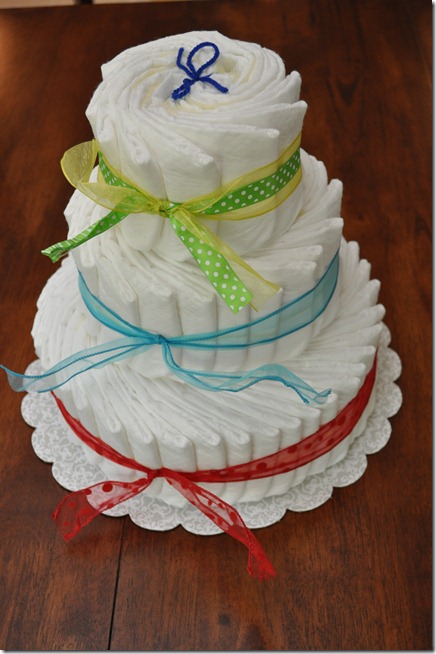 Diaper cake tutorial 11