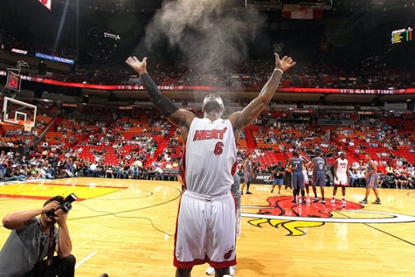 The Chalk is Back LeBron to Bring Back Pregame Powder Toss