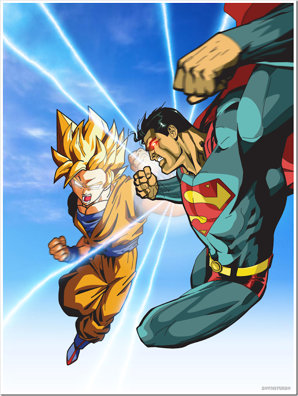 Superman vs Goku Super Saiyajin Goku Super Saiyajin vs Superman