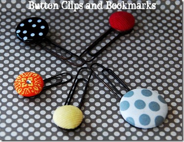 button clips and bookmarks
