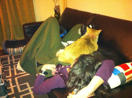 We are not discouraged by what others might consider a limited amount of space in which to recline.