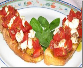 Bruschetta al pomodoro e mozzarella 