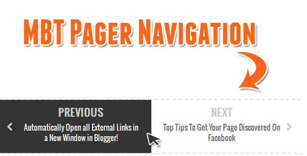 jquery pager navigation in blogger