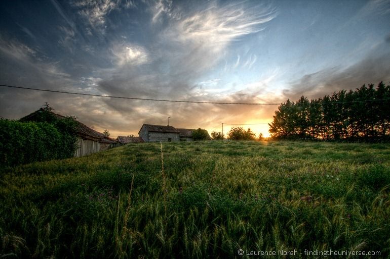 Wheatfield sunset France
