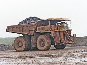 Truck massive in size used for Mining