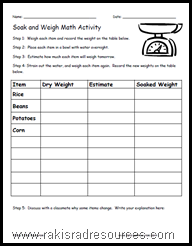 Use this free printable sheet to work through an absorption and measurement activity. 