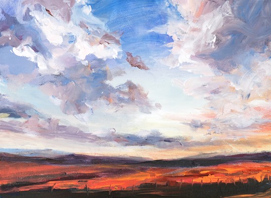 sky clouds painting