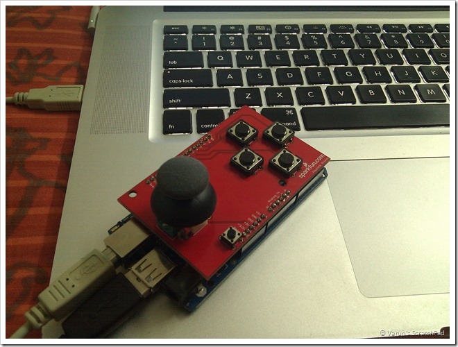 Arduino Mega ADK board with Joystick shield