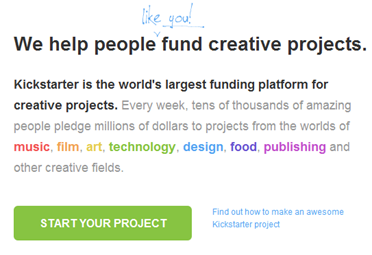 start kickstarter project