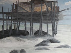 Trabocco bei Fossacesia, August 2011, Olio su tela, 60 x 80 cm Trabocco bei Fossacesia, August 2011, Olio su tela, 60 x 80 cm