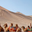 Flaming mountains - 3 chameaux et dunes