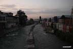 The Tar River cutting Osh bazaar in two