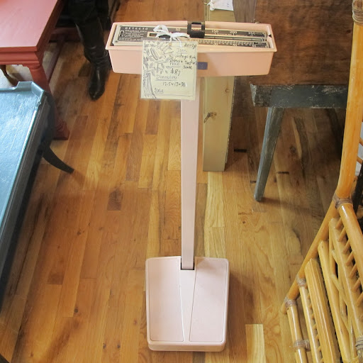 I was obsessed with this adorable vintage pink scale.