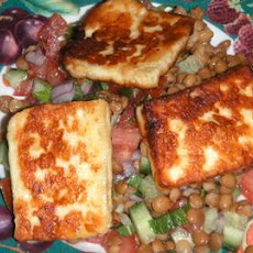 Halloumi and Lentil Salad