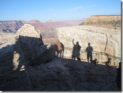 Fred's shadow waving to you from the canyon rim
