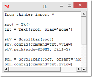 python GUI Text con Scrollbar python GUI Text con Scrollbar