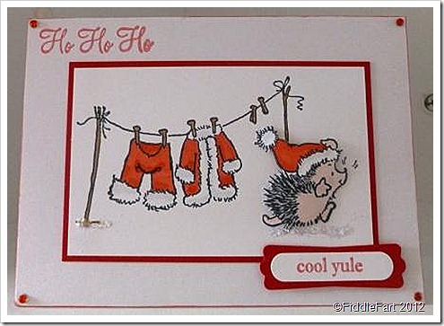Hedgehog Santa Christmas Card