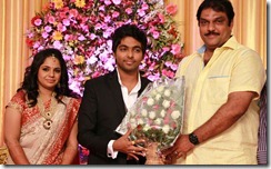 Taj Noor at GV Prakash Kumar & Saindhavi Wedding Reception Photos