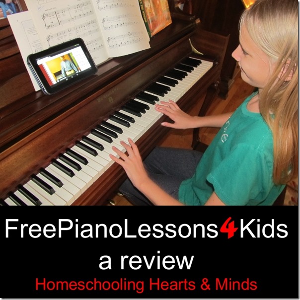 FreePianoLessons4Kids review at Homeschooling Hearts & Minds