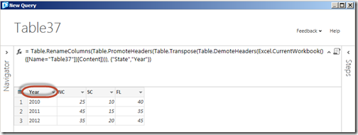 Rename column