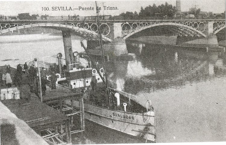 Vapor a paletas SANLUCAR en el puerto de Sevilla. Del libro Historia Grafica del Puerto de Sevilla.jpg