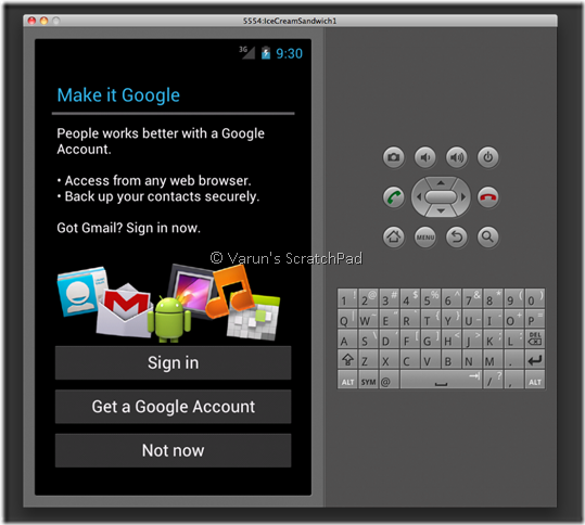 Android 4.0 SDK - IceCream Sandwich Account setup. Unfortunately, this does not work on emulator.