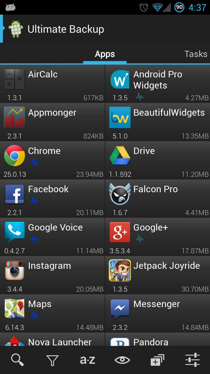 Android application Ultimate Backup Pro screenshort