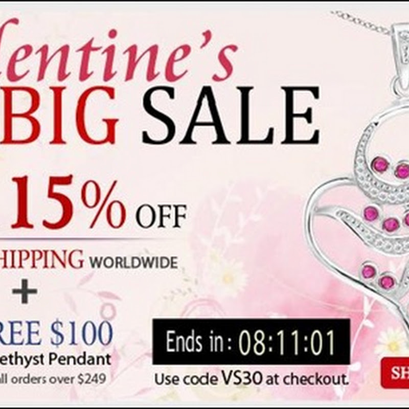 Valentine’s Big Sale is a reason to get her a bling