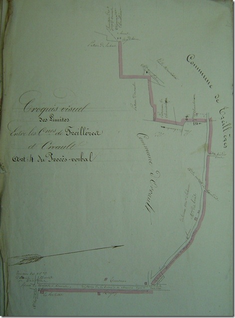 Le dessin de la limite entre Orvault Treillières Le dessin de la limite entre Orvault Treillières