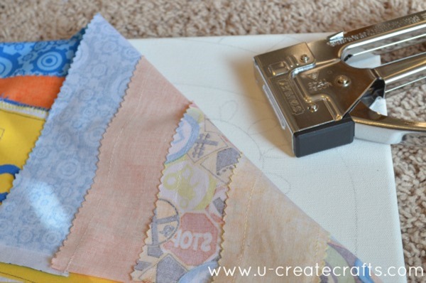 DIY Fabric Canvas with Applique 10