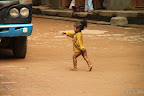 Little girl in the street