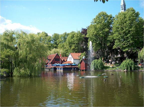 Panoramic view over Copenhagen Tivoli
