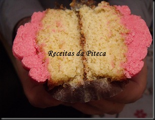 Cupcakes de baunilha centro