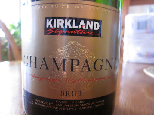 All we got were citrus and toasty notes, which seems to indicate that it's mostly Chardonnay - a cheaper grape to produce than the other two Champagne varietals, Pinot Noir and Pinot Meunier, which add depth to the blend.
