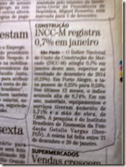 INCC-M registra 0,7% em janeiro - www.rsnoticias.net