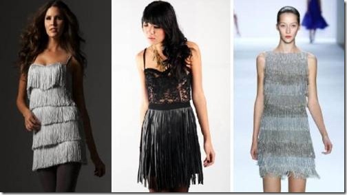 vestidos com detalhes de franjas