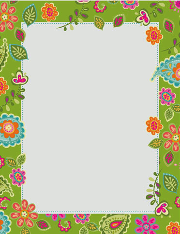 Paisley flowers spring floral paper stock 2